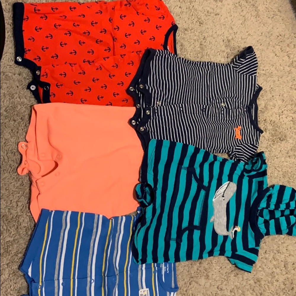 Set of 5 Baby boy rompers